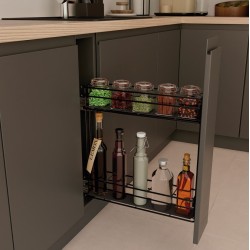 Pull-out Bottle Rack with Soft-close Mechanism