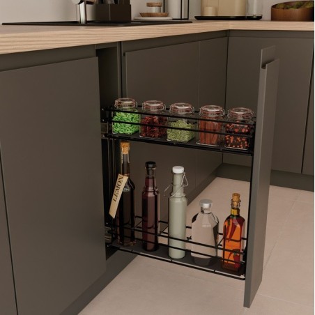 Pull-out Bottle Rack 2 Shelves - Soft-close | Quanti-X